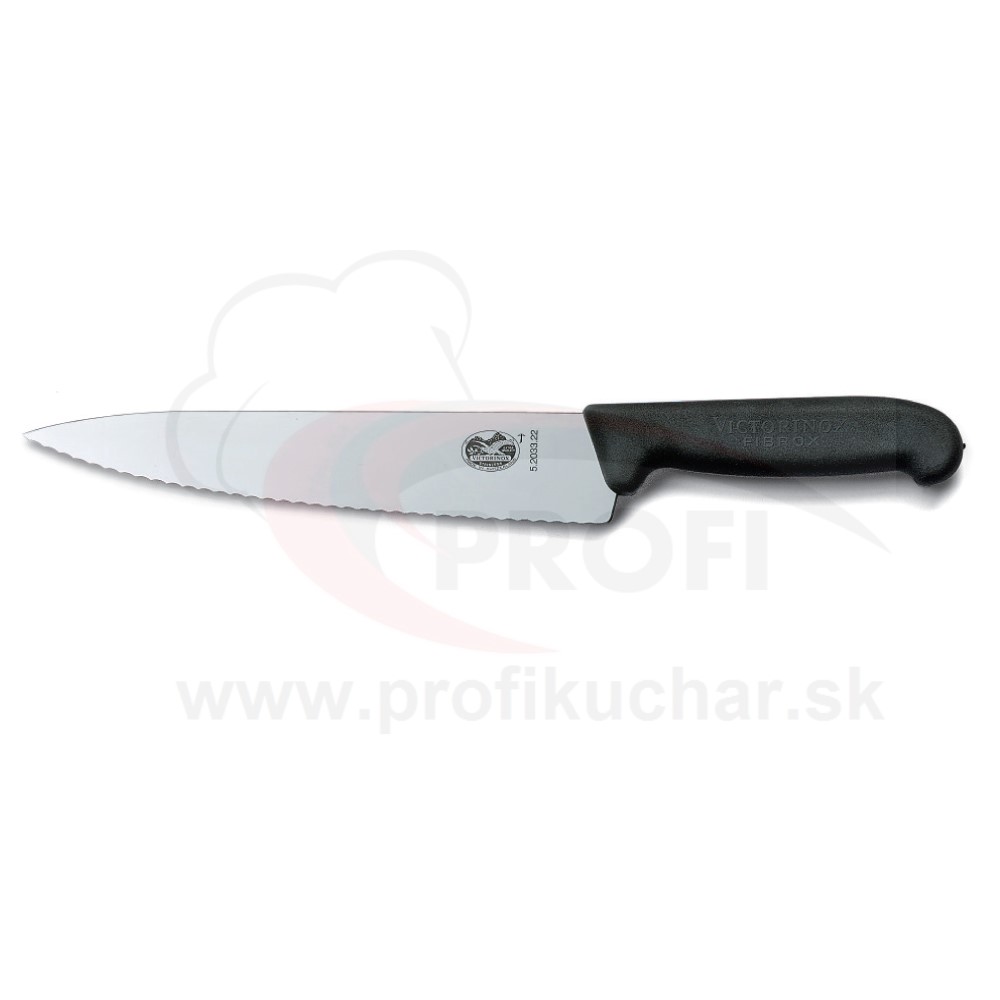 VICTORINOX Kuchařský nůž Victorinox se zoubkovanou čepelí 22 cm 5.2033.22