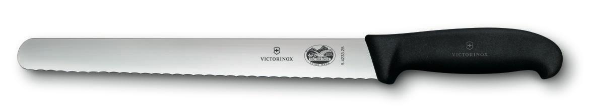 VICTORINOX Zoubkovaný nůž na pečivo a chléb VICTORINOX FIBROX 25 cm 5.4233.25