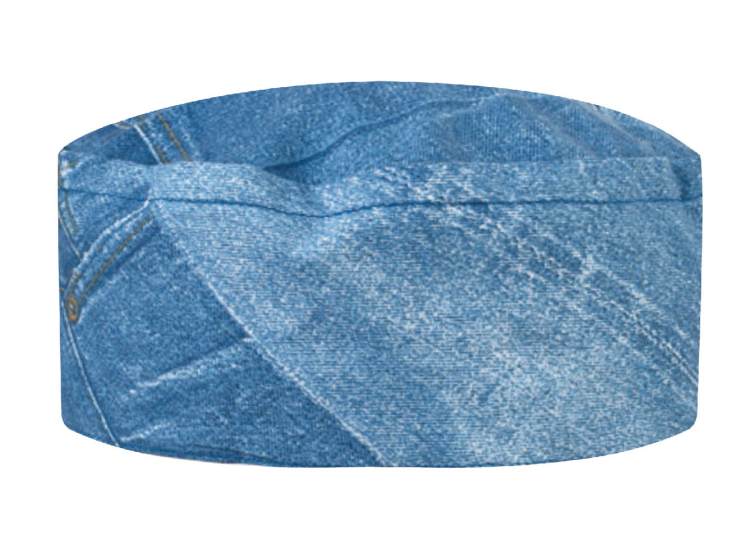 Kuchařská čepice na hlavu TOMA - jeans