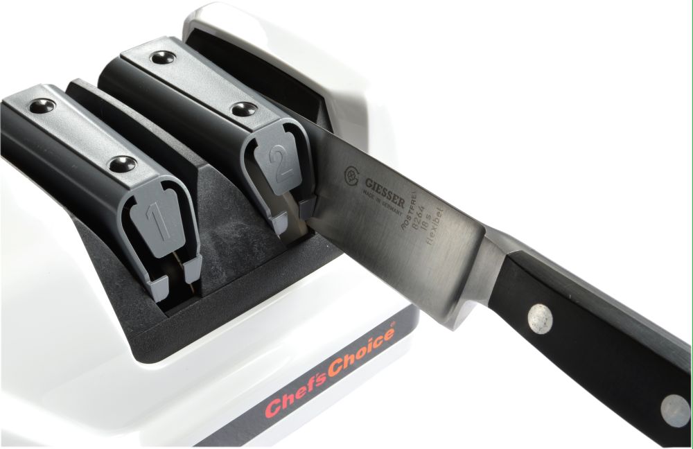 ChefsChoice elektrická bruska na nože CC-320 2-stupňová - bílá_detail