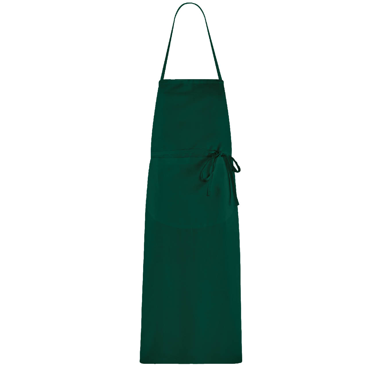 Kuchařská zástěra ke krku TOMA s kapsou - zelená