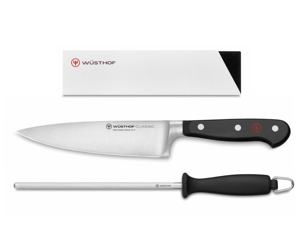 Levně Wüsthof souprava kuchařského nože Classic, ocílky a ochrany ostří