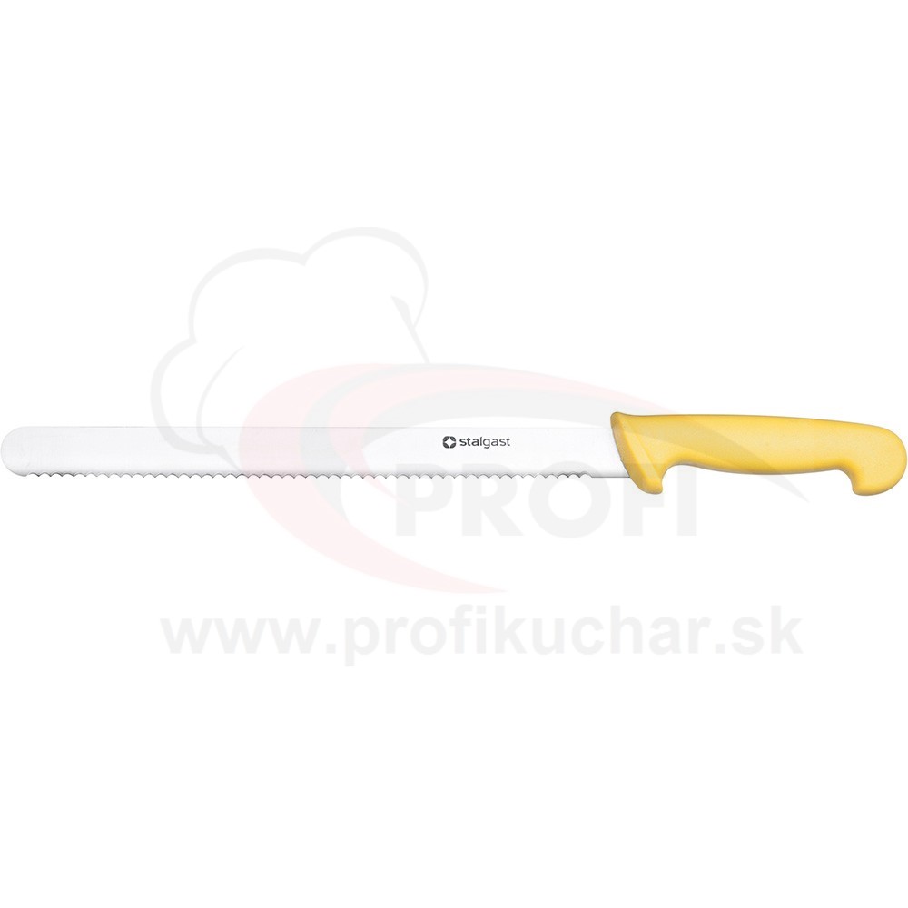 Levně STALGAST Nůž HACCP STALGAST žlutý, zoubkovaný - 30cm