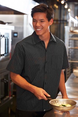 Levně Exkluzivní pánská košile Chef Works s pruhy M
