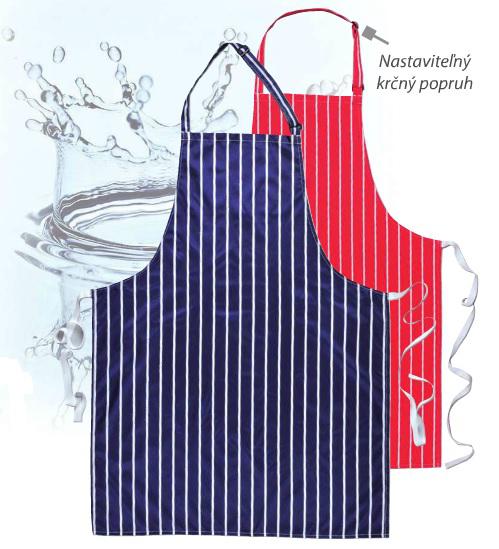 Levně PORTWEST Voděodolná kuchařská zástěra PORTWEST - modrá / červená červeno-bílá