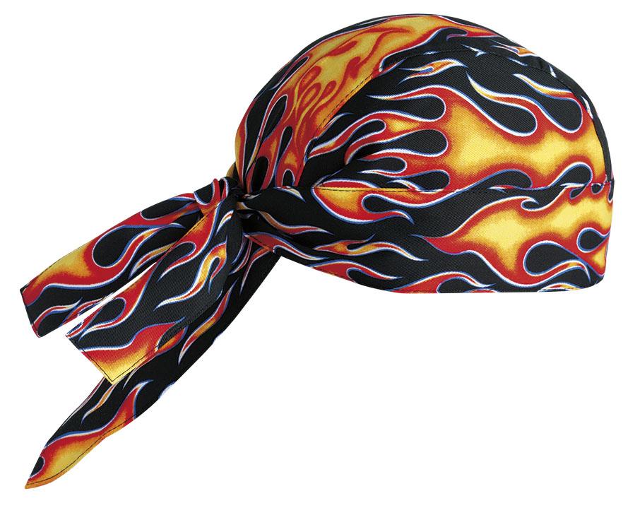 Levně Kuchařská šátek na hlavu EGOchef - vzor plameny