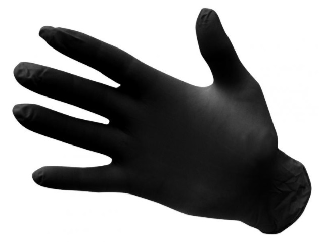 Levně PORTWEST Nitrilové jednorázové rukavice nepudrované - černé L