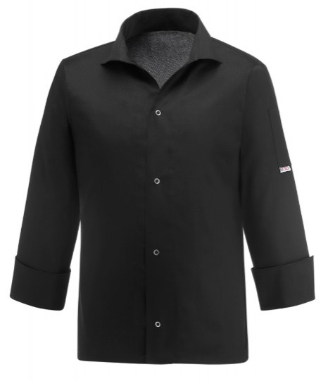 Kuchařský rondon EGOchef VIP s košilovým střihem UNISEX - černý - dlouhý rukáv XL