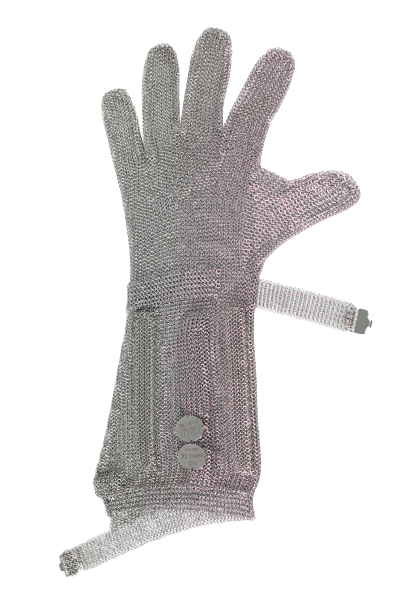Levně IVO Ochranná rukavice proti pořezu IVO dlouhá - nerezová s háčky 17319 L