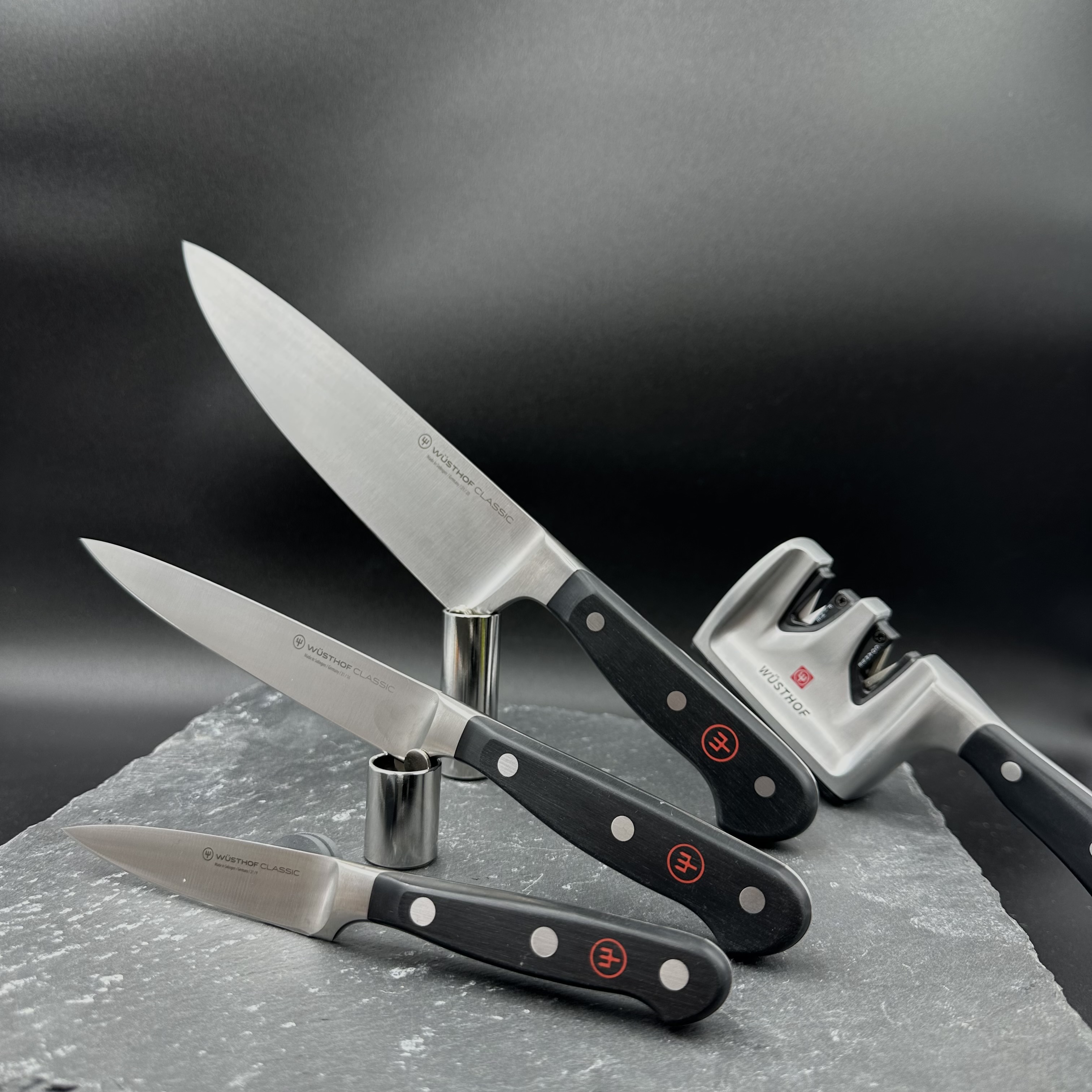 Levně Sada nožů 3 ks Wüsthof CLASSIC 9608 + brouska 4348 ZDARMA